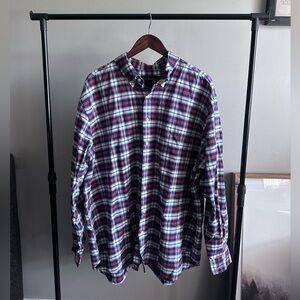 Ralph Lauren Plaid Button Down Shirt SZ XXL Red-Green-White